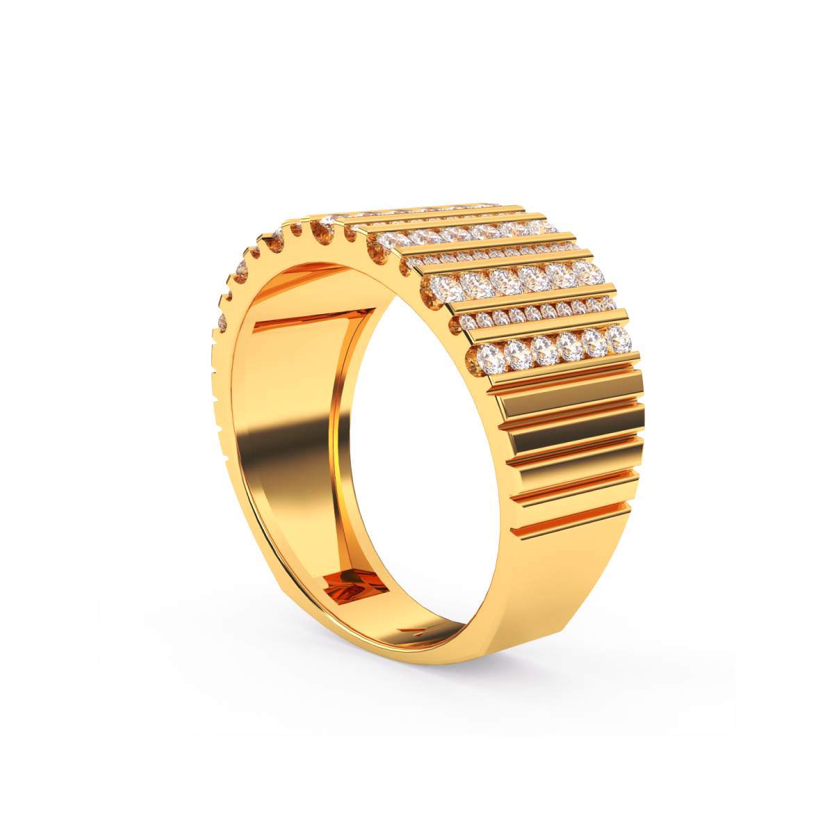 Vintage Diamond Wide Band Gift For Him